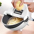 My Pick ae 9 in 1 Multi-purpose Vegetable Cutter with 7 Interchangeable Blades and Rapid Drain Basket