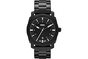 Fossil Machine Watch für Herren, Quarz-Dreizeiger-Datumswerk mit Edelstahl- oder Lederarmband