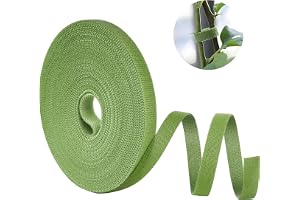 Adiwo Växtband 15 m x 10 mm, återanvändbar grön trädgårdstejp självhäftande för klättring och kabelhantering