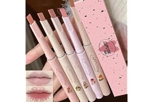 Sitovely 5 Colors Matte Creamy Shaping Lip Liner, Retractable Soft Smooth Lip Liner Pencil, High Pigmented Velvet Nude Pink Lipstick Pen Longwear Lip Makeup (pink, M)