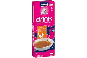 Vitakraft Drink, kattgodis flytande, kattmellanmål för balanserad flytande balans, med kyckling, i enskilda påsar, utan tills