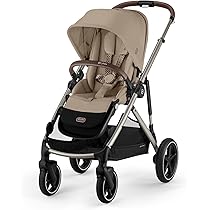 CYBEX Poussette Gold E-GAZELLE S, De La Naissance à Environ 4 Ans, Max. 22 Kg (mode Simple) / 2x 22 Kg (mode Duo), Système Tout-en-1 Avec Propulsion électrique Et 20+ Configurations, Gris