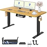 FLEXISPOT 2 Motors Standing Desk 160x80 One Piece Electric Standing Desk with Memory Function Panel, Electric Height Adjustab