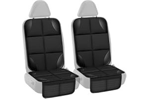 Gigmeta Housse de siège Auto imperméable et antidérapante, Compatible ISOfix pour Tous Les sièges Auto, en Coton et Plastique, Noir, pour Voiture et Animaux domestiques(2PCS)