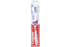 Colgate 360 Sensitive Extra Soft Manual Toothbrush - extra soft toothbrush - sensitive toothbrush - 48% softer bristles* - cheek and tongue cleaner - whole mouth freshness