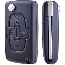 Coque Clé Télécommande Peugeot 807 1007 Citroën C8 - 4 Boutons, Fréquence 433MHz, Puce PCF7941 ASK