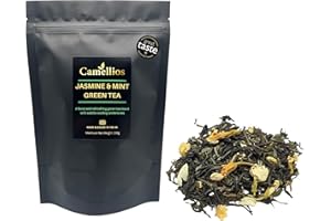 Jasmine and Mint Green Tea, Green Loose Leaf Tea, Camellios (200g)