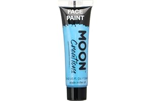 Face & Body Paint by Moon Creations - Light Blue - Water Based Face Paint Makeup for Adults, Kids - 12ml