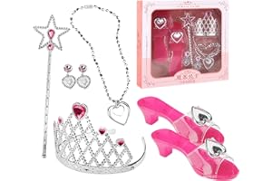 mimika Chaussures Princesse pour Filles, Accessoires De Cosplay De Princesse, Accessoires Cosplay Princesse pour Filles, Pantoufles en pour Déguisement De Princesse,Pantoufles en