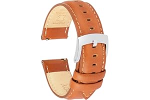 OTTOODY Leder Uhrenarmbänder 18mm 19mm 20mm 21mm 22mm Armband, Schnellverschluß Eleganten Leder Uhrenarmband für Herren und Damen, Hochwertige Ersatz Leder Armband für Uhr und Smartwatch