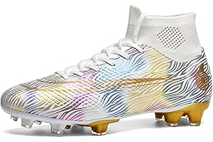 WEJIESS Fußballschuhe Herren Anti-Rutsch-Spikes Fußballschuhe Professionelle Spikes Fußballspiel Schuhe Jungen Fußballschuhe Schnürsenkel Training Sportschuhe