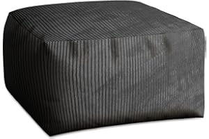 ‎DREAMROOTS DreamRoots Pouf Hocker Comfort 70x70x40cm - Couch Hocker - Pouf Cord - Hocker Wohnzimmer - Fußhocker Für Sessel - Hocker Sofa - Sitz Poof - Fußablage Hocker - Sessel Hocker - Pouf Sitzsack