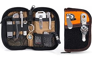 VIPERADE VE10 X-Pac EDC Multitool Pouch Organiser Multifonction Durable Nylon Tool Pocket Pouch Tools Sheath for Torch Holder, Pen Holder, for Multitool (X-Pac Orange)