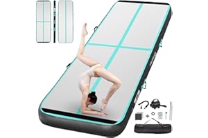 FBSPORT Airtrack Matte,10/20cm Hoch Verdicken 2/3/4/5/6/ M Tumbling Matte,Gymnastikmatte mit Luftpumpe,Trainingsmatte mit Tragetasche,Turnmatte für Zuhause, Outdoor,Yoga, Übungsgymnastik usw