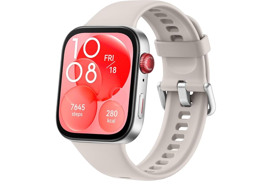 HUAWEI Watch FIT 3, Pantalla AMOLED de 1.82 Pulgadas, Diseño Ultrafino, Llamadas por Bluetooth, hasta 10 días de Batería, Com