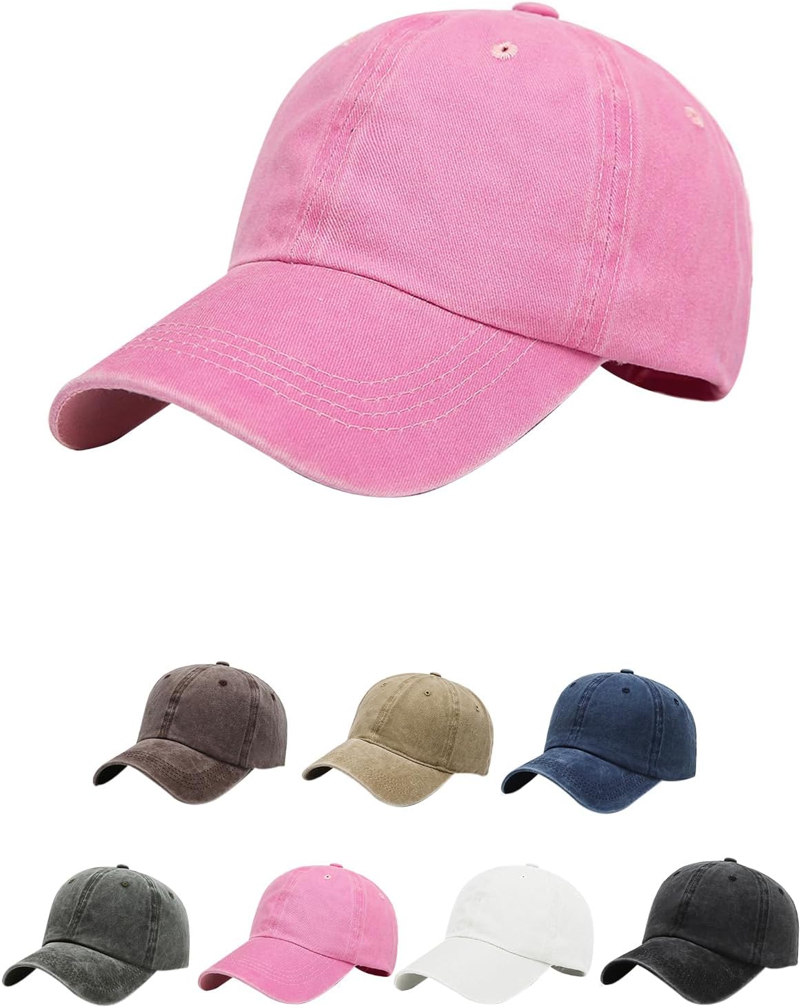 Aomig Gorra Vaquera Vintage, Gorra de béisbol Ajustable Unisex, gorra mujer en Apariencia gastada para Casuales Running Beisbol Tenis Golf