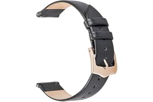 EACHE Schnellverschluss-Armbänder aus Leder für Herren & Damen, dünne Lederarmbänder für Damen, für Uhren mit 12mm, 14mm, 16mm, 18mm, 20mm Schlüsselweite, mehr Farben zur Auswahl