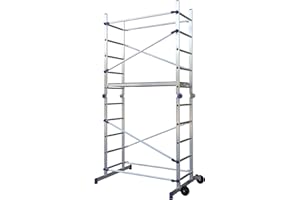 Facal Pinna Gelenkgerüst Alu Arbeitsgerüst Leitergerüst Einhand-Schnellverschluss Baugerüst belastbar bis 150 Kg Arbeitshöhe 3,78 m 8028406106401