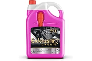 Exklusiv Chemie Nouveau 5 litres G13 Antigel de radiateur 5 Ans | Liquide de Refroidissement Voiture jusqu'à -40° | G13 Liquide de Refroidissement Voiture | Prêt à l'emploi