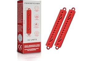 FEROSTICKER Pequeño Extintor Automático - Protección Contra Incendios para el Hogar, No Tóxica, Compacta y Sin Mantenimiento para Cajas Eléctricas, Generadores Solares, Vehículos y Baterías (2 Piezas)