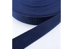 TURNER BROWNE CRAFTS 9 Colour 20mm Polyproplene Webbing Bag Strap Lead Belt Handle Buy 1 2 4 8m+ 266, Navy Blue, 4 Metres