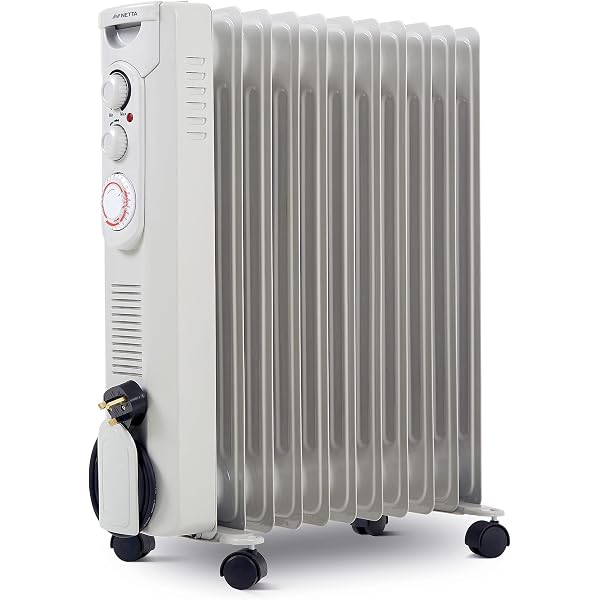 NETTA Oil Filled Radiator 2500W Portable Electric Heater with Thermostat u0026  24 Hour Timer 2 Power Settings Home Office Energy Efficiency – 11 Fin, Grey  : Amazon.co.uk: DIY u0026 Tools