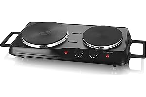 Placa de cocción EMERIO Doble Inducción 2500W Cerámica 2.5E+3 vatios