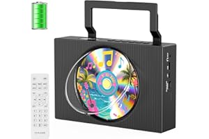 Gueray Radio mit CD Player Tragbar CD-Player Kinder Discman mit Bluetooth Lautsprecher Anzeige Unterstützt Fernbedienung Anzeige USB-wiedergabe 3,5mm AUX-wiedergabe Kopfhöreranschluss Staubschutzhülle