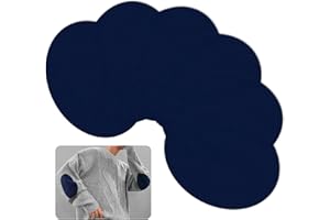 MXYVRIX 6 Pezzi Toppe Termoadesive Ovale per Abbigliamento Bambini, Ginocchiere e Gomitiere in Tessuto Resistente, Misura Universale, per Pantaloni e Uso Quotidiano, Blu (Blu)