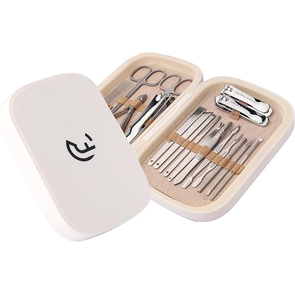 18-teiliges Maniküre-Set Aus Edelstahl – Professionelles Nagelpflege-Set Mit Etui, Grün, Für Frauen & Männer