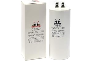 LETANG Condensatore del motore da 450 V, CA 60 uF CBB60