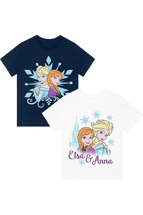 Maglietta Maniche Lunghe Frozen Per Bambina | Blu | Taglia 8 Anni | Cotone Girocollo - Foto 8
