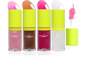 BMHNQ Lip Glow Oil 4pcs Para Voluminizador Aumentar Gloss Para Labios Más Suaves y Duraderos Aceite Labial Brillo De Labios Voluminizador