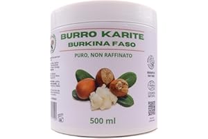 UNION DES FEMMES GARANGO Burro di Karité del Burkina Faso (500 ml), puro non raffinato, certificato Ecocert. Idrata e favorisce la rigenerazione della pelle. Prodotto equo solidale ottenuto con metodo tradizionale.