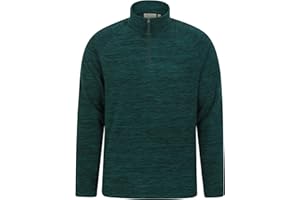 Mountain Warehouse Snowdon Mens Micro Fleece Top - Warm, Breathable, Quick Drying, Zip Collar Fleece Sweater, Soft & Smooth Pullover - For Spring Summer, Travelling, Walking
