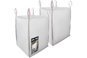 KOTARBAU® Big Bag, 2 sacchi per rifiuti da giardino, 90 x 90 x 120 cm, stabili, aperti, 1000 kg, in polipropilene, per carichi pesanti, da giardino, da giardino, per rifiuti