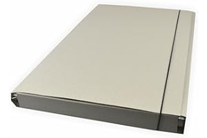 CRELEO Sammelmappe aus Graupappe, mit Gummiband, DIN A3 ohne Druck Karton grau mit 3 Klappen bis zu ca. 200 Blatt a 80g/m²