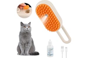 TNOMSNO Spazzola a Vapore per Gatti e Cani, Multifunzione 3-in-1 Autopulente Spazzola Gatto con Vapore, Spazzola per Cani a Vapore, Spazzola Gatti Vapore per Rimuovere Grovigli e Sciolti Degli Animali