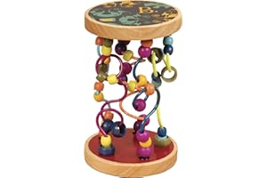B. toys - A-Maze - Loopty Loo - Labyrinthe de perles - Labyrinthe en bois - 47 perles et 5 labyrinthes - Jouet classique pour bébés, tout-petits et enfants - 18 mois et +