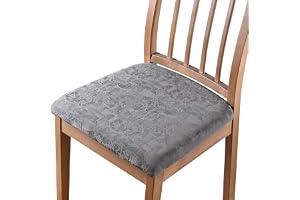 Alishomtll Stolsöverdrag i konstläder set om 4 stretch PU sätesöverdrag sittyta stolsöverdrag avtagbart sittöverdrag matsalsstol sittskydd för kök bankett bröllop hotell