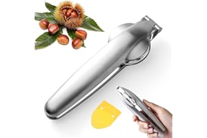 PANYI KastanienöFfner Kastanien Schneider aus Edelstahl Maronizange Nussknacker Wiederverwendbare Maronen Schneider zum Schneiden Von Kastanien, WalnüSsen, NüSsen usw