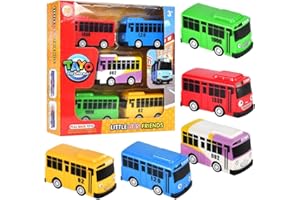 HOXSNII Autobus Giocattolo, 5 Pezzi Macchinine Giocattolo per Bambini Modellino Veicolo Carro Giocattolos Macchinine Tirare Indietro Mini Toys Cars Set di Macchinines Regalo per Bambini