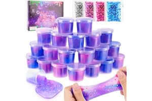 HGRGHH 20 Pack Slime para Niños 6 7 8 9 10 11 12 Años, Galaxy Slime Party Favors, Elástico, No Pegajoso, Alivio del Estrés, DIY Slime Kit Regalos Cumpleaños Juguetes para Niñas Niños 6-12 Años