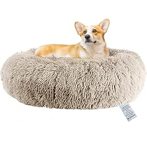 Coussin En Forme De Donut Pour Chat Et Petit Chien - 40x40 Cm, Peluche Lavable, Base Antidérapante