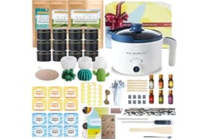LINGQIAN Candle Making Kit for Adults - 2lb Soy Wax, DIY Maker Kit With Molds for Beeswax 1lb, Make Your Own Scented Candles at Home