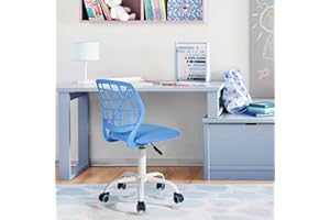 FurnitureR Home Office Stuhl Ergonomischer justierbarer Höhendreher Rolling Computer Executive Stuhl für Home Office ArbeitszimmerCandy Blau