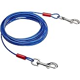 Amazon Basics - Cable para atar perros, hasta 27 kg, 7,62 m, Blau