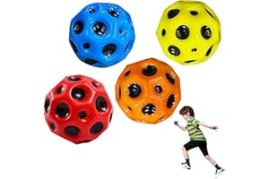 Atuful 4 Stück Galaxy Ball Hohe Space Ball Springender Gummiball Bounce Ball,Mini Bouncing Ball for Kids Weihnachten Party Gift