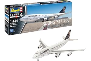 Revell 03780 Boeing 747-400 Iron Maiden Ed Force One Kit de maquette en plastique non construit/non peint à l'échelle 1:144