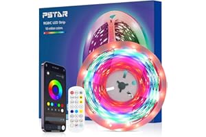 PSTAR Taśma LED RGBIC 2m, podświetlenie telewizora LED dla telewizorów od 40 do 60 cali, aplikacja i pilot zdalnego sterowania, wbudowane oświetlenie IC USB Led do dekoracji telewizora na imprezę